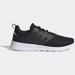 Adidas Women's QT Racer 2.0 Running Shoe, Black and White, 7.5
